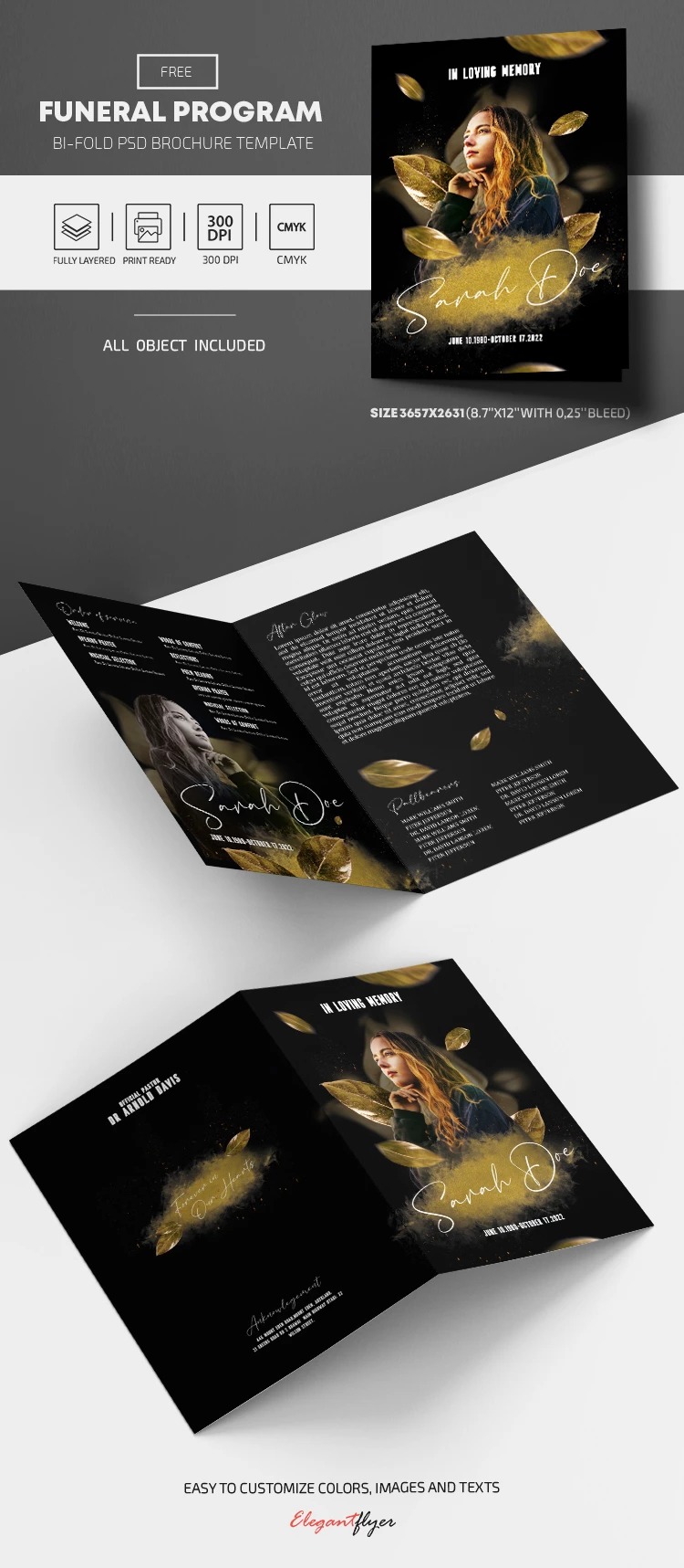 Memorial Service Program - Sarah Doe