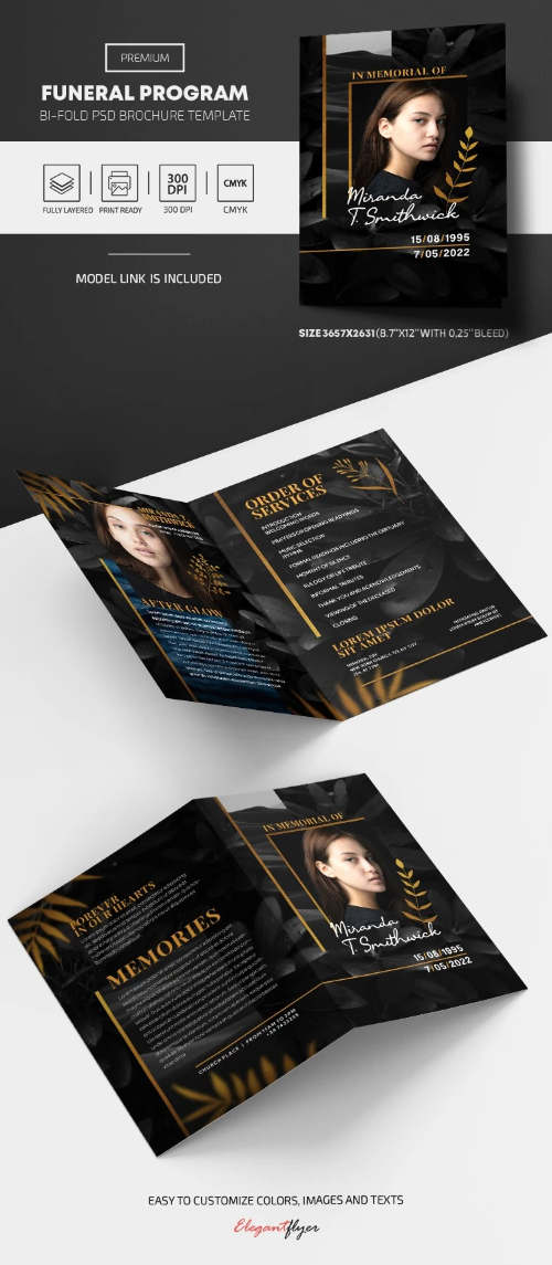 Premium Funeral Program - Miranda