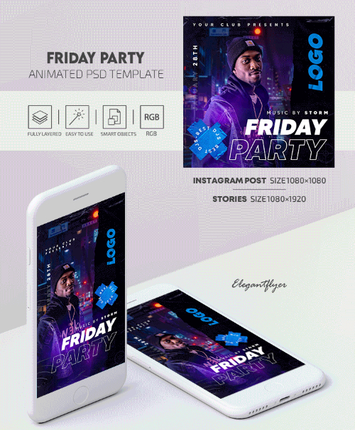 Friday Party Social Template